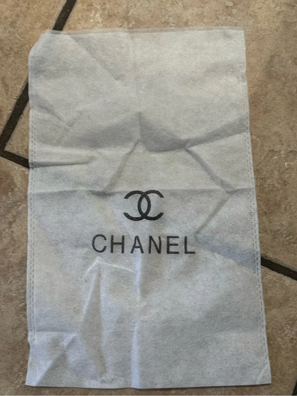 CHANEL White and Yellow Logo Dust Covers - Set of Branded Protective Bags